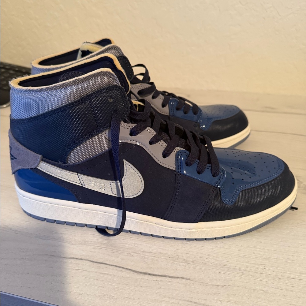 Men's Blue and Gray High-Top Sneakers
